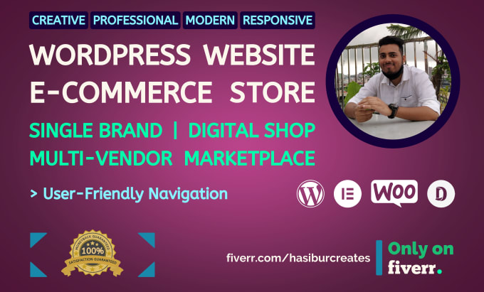 Gig Preview - Build dynamic wordpress ecommerce website, marketplace, woocommerce online store