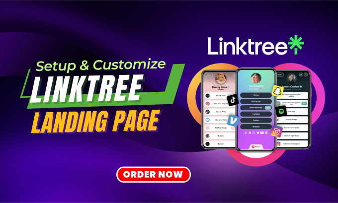 Gig Preview - Setup and customize linktree bio link landing page for your business