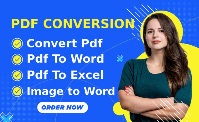 Gig Preview - Do convert pdf to word or excel for pdf conversion and typing job