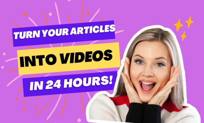 Gig Preview - Create cash cow youtube video and convert article to video