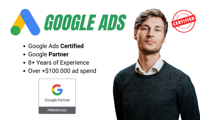 Gig Preview - Create google ads, adwords, ppc campaign, as a certified ads specialist