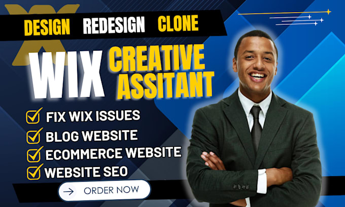 Gig Preview - Redesign wix design wix website wix website development in 6hours