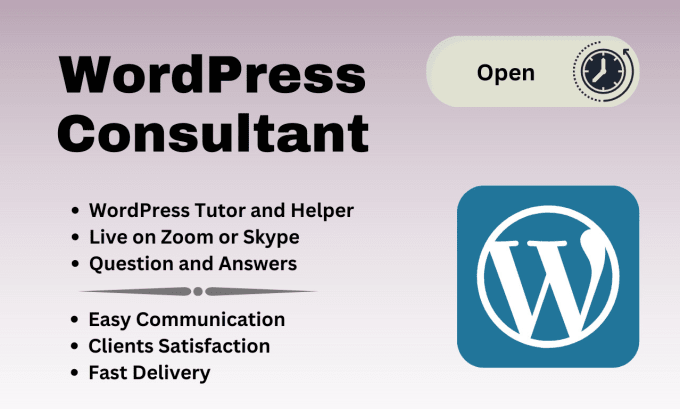 Gig Preview - Be your wordpress trainer, consultant and helper