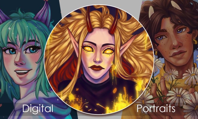 Gig Preview - Draw fantasy, dnd, fanart, original character portrait or avatar