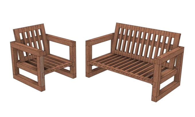 Gig Preview - Design outdoor furniture for DIY woodworking