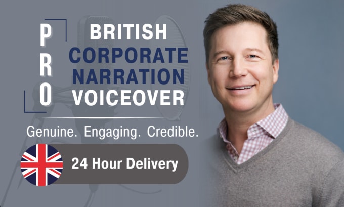 Gig Preview - Record a british male youtube voice over for you