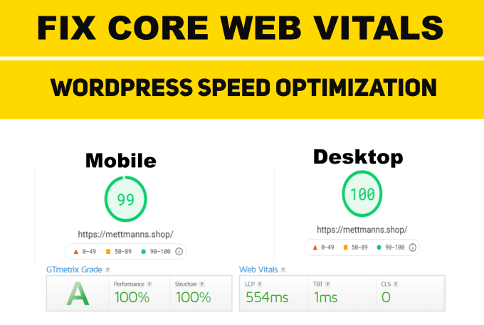 Gig Preview - Speed up mobile, desktop speed, fix core web vitals, lcp, cls, unused css issues