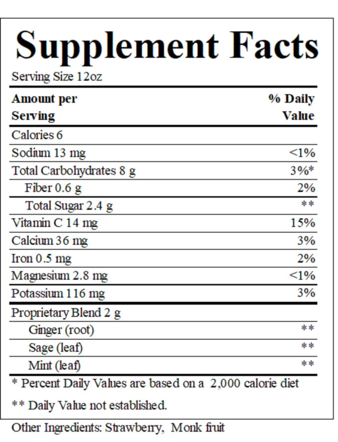 Gig Preview - Create supplement facts panel