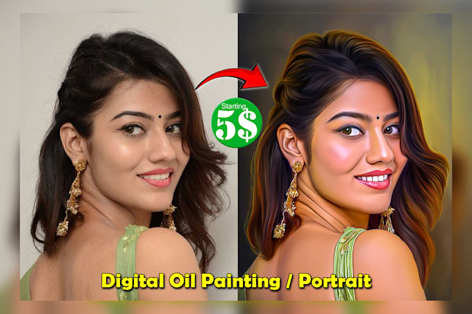 Gig Preview - Draw your photo into oil painting, portrait in 24 hours