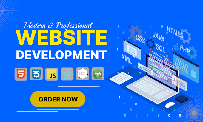 Gig Preview - Do website development as front end developer backend full stack web developer