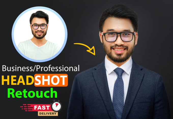 Gig Preview - Do corporate business headshot retouch and portrait editing