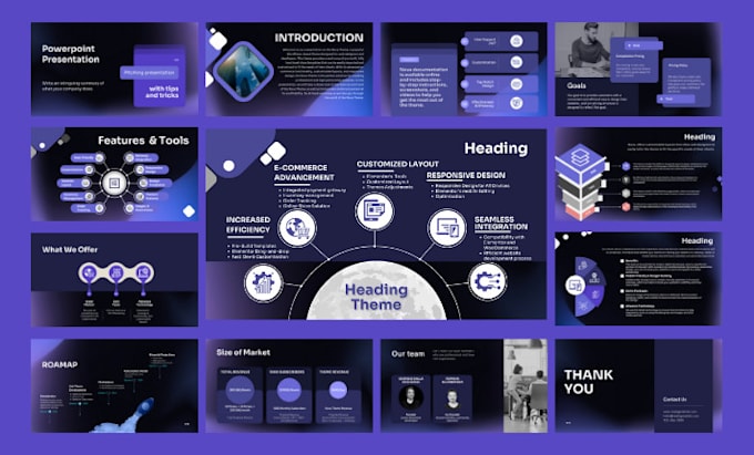 Bestseller - canva slides presentation modern powerpoint infographic