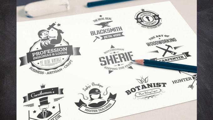 Gig Preview - Design an awesome retro vintage hand drawn logo