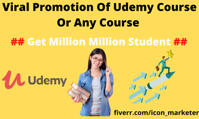 Gig Preview - Promote your online udemy course to million active student