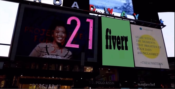 Gig Preview - Promote brand or logo on time square billboard video in less than 24 hours