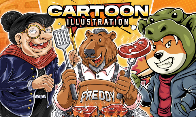 Gig Preview - Draw cartoon mascot character illustration