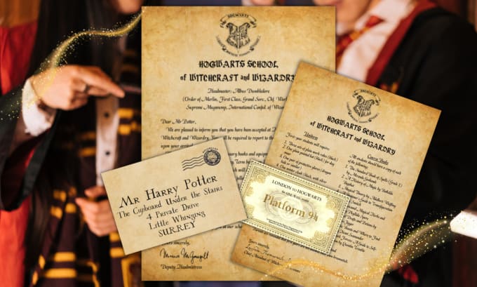 Gig Preview - Send personalized harry potter hogwarts acceptance letter