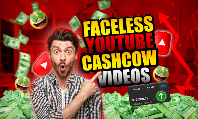 Gig Preview - Create automated cash cow, cash cow youtube ,cash cow channel, cash cow