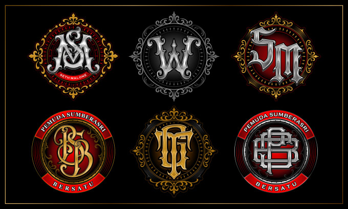 Gig Preview - Design hand drawn custom monogram for logo tattoo etc