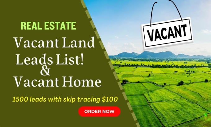 Gig Preview - Provide updated vacant land leads list with skip tracing