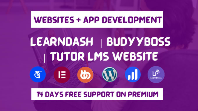 Bestseller - design buddyboss wordpress lms website using learndash, learnpress tutor lms pro