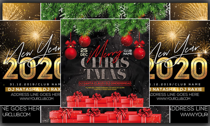 Gig Preview - Design christmas, new year and any event flyer or poster