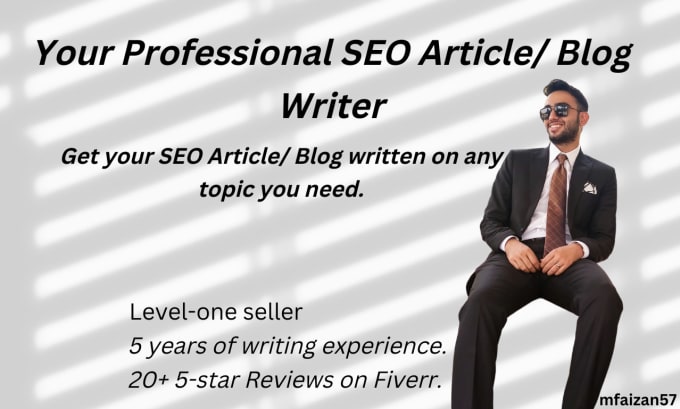 Gig Preview - Write engaging SEO blog posts and articles for you