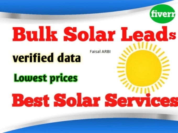 Gig Preview - Generate solar leads for your solar business