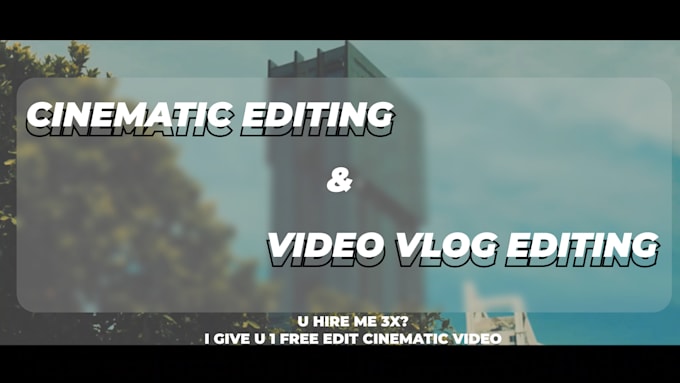 Gig Preview - Do pro cinematic editing or travel editing