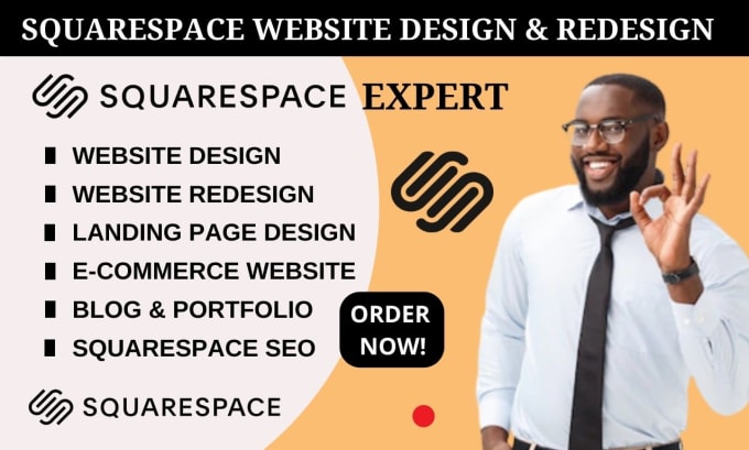 Gig Preview - Do a responsive squarespace website design or redesign squarespace website seo