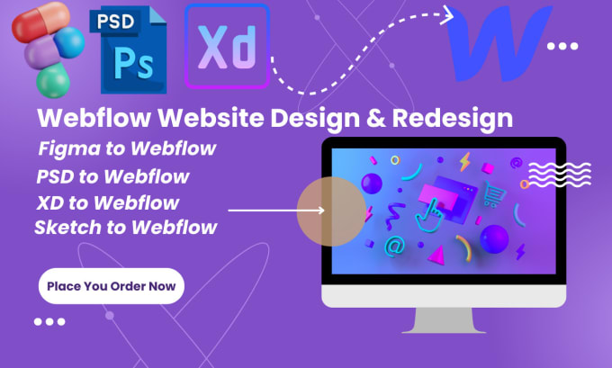 Gig Preview - Design webflow website figma to webflow xd to webflow website