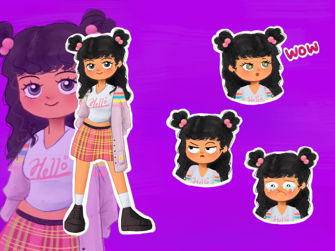 Gig Preview - Draw cute chibi style of you for stickers, emojis, or icons