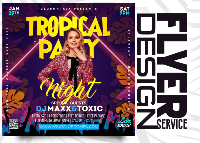 Gig Preview - Design a concert flyer, nightclub flyer, event flyer or party flyer