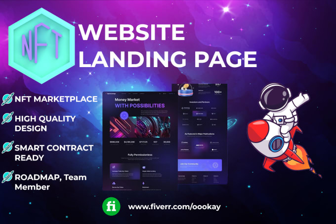 Gig Preview - Create a modern nft website or nft landing page design