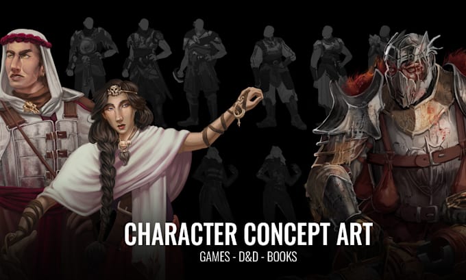 Gig Preview - Create a character concept art for you