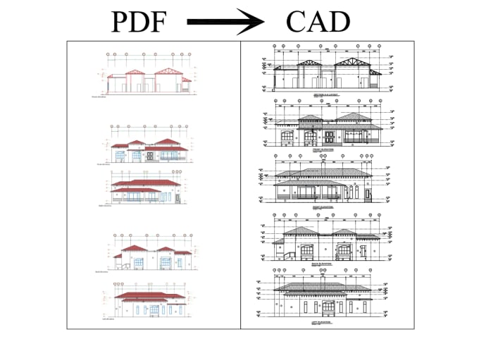 Gig Preview - Convert pdf, sketch or anythings in autocad