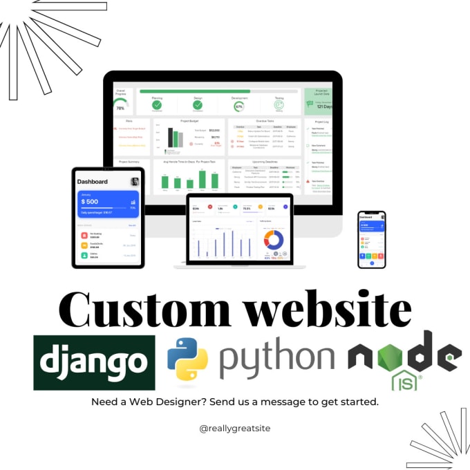 Bestseller - create custom fullstack website flask django nodejs