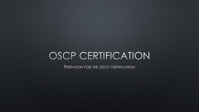 Gig Preview - Teach you for oscp certification