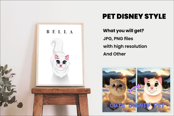 Gig Preview - Draw amazing disney pet style