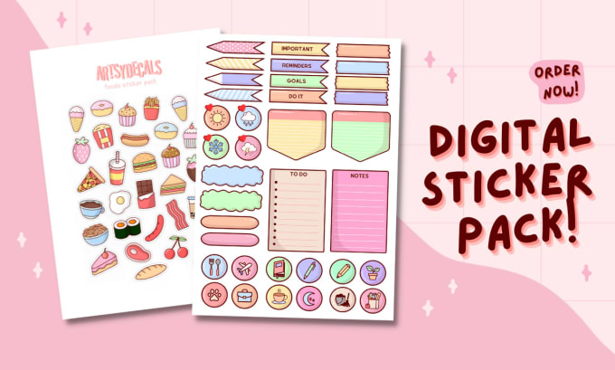 Gig Preview - Make cute kawaii sticker pack