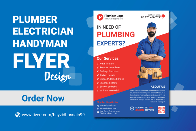 Gig Preview - Electrician, plumber, car repair, handyman flyer design