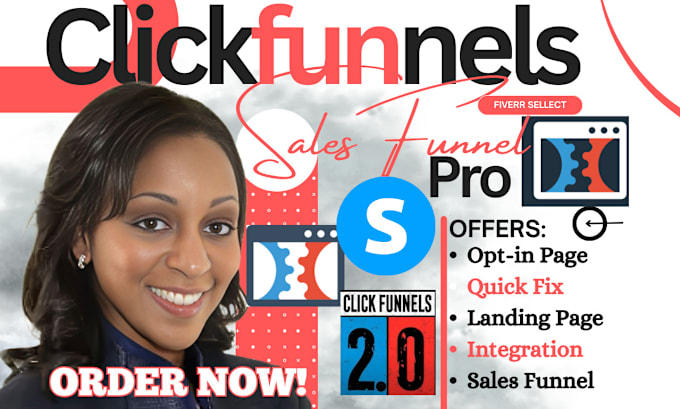 Gig Preview - Clickfunnels sales funnel, systeme io, clickfunnels landing page, click funnels