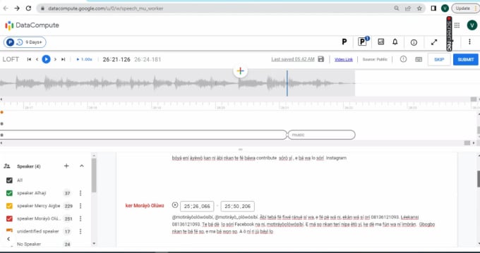 Gig Preview - Do loft 2 0 segmentation and transcription