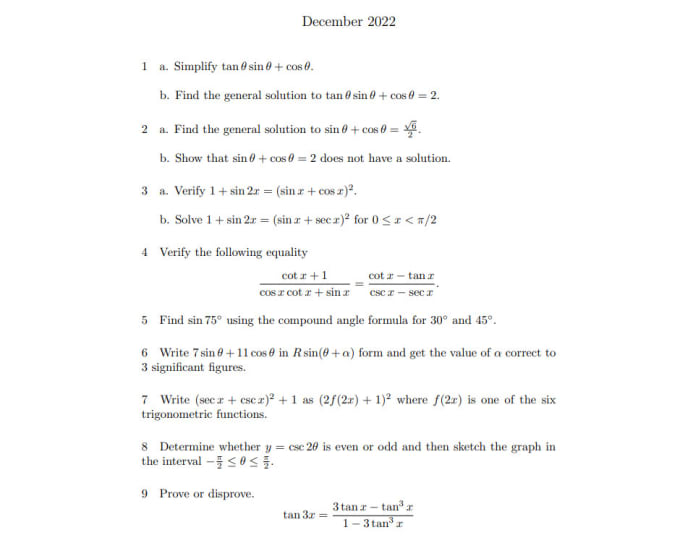 Gig Preview - Create math and physics questions