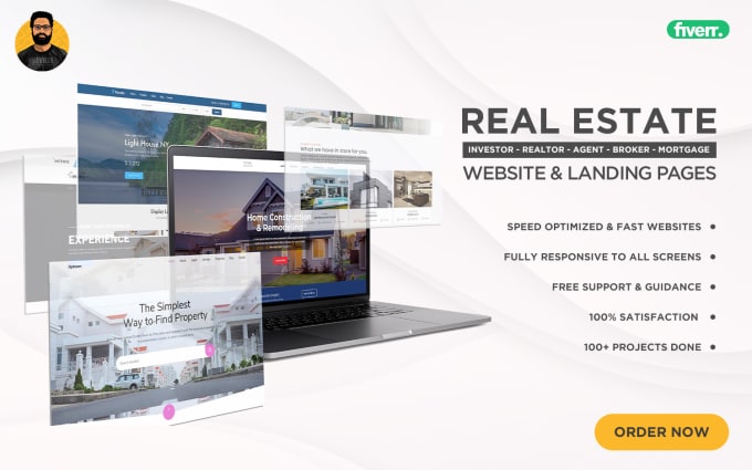 Gig Preview - Design and create your real estate website on wordpress