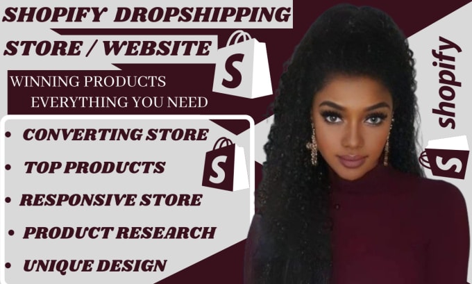 Gig Preview - Build shopify ecommerce dropshipping store or design shopify website