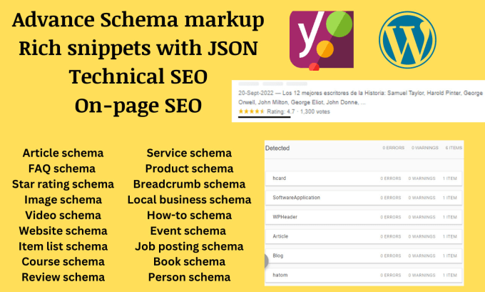 Bestseller - do advance schema markup, rich snippet, technical and on page SEO