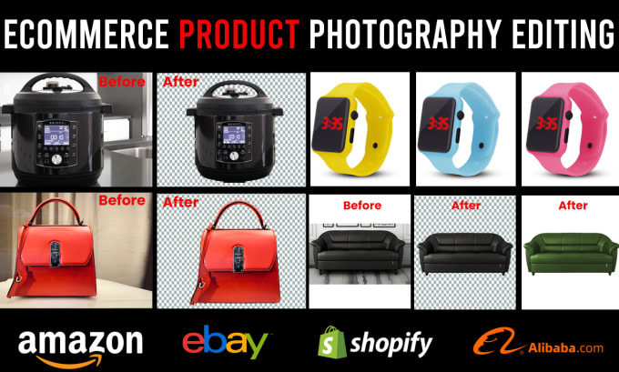 Gig Preview - Ecommerce product photography editing for amazon, ebay, shopify