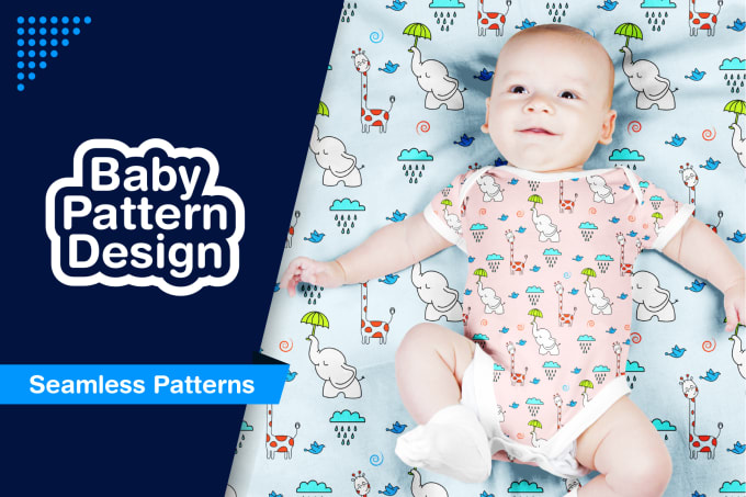 Gig Preview - Do cute kids baby animal seamless repeat clothing textile pattern design