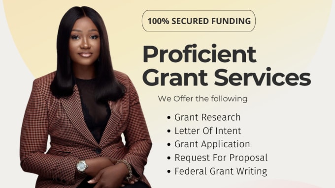 Gig Preview - Grant writing grant writers grant proposal writing grant research